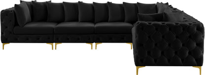 Westmount Black Velvet Modular Sectional Sec6A