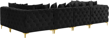 Westmount Black Velvet Modular Sectional Sec6B