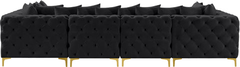 Westmount Black Velvet Modular Sectional Sec6B