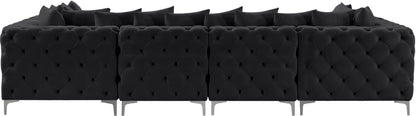 Westmount Black Velvet Modular Sectional Sec6B