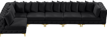 Westmount Black Velvet Modular Sectional Sec6C