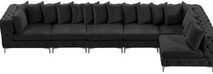 Westmount Black Velvet Modular Sectional Sec6C