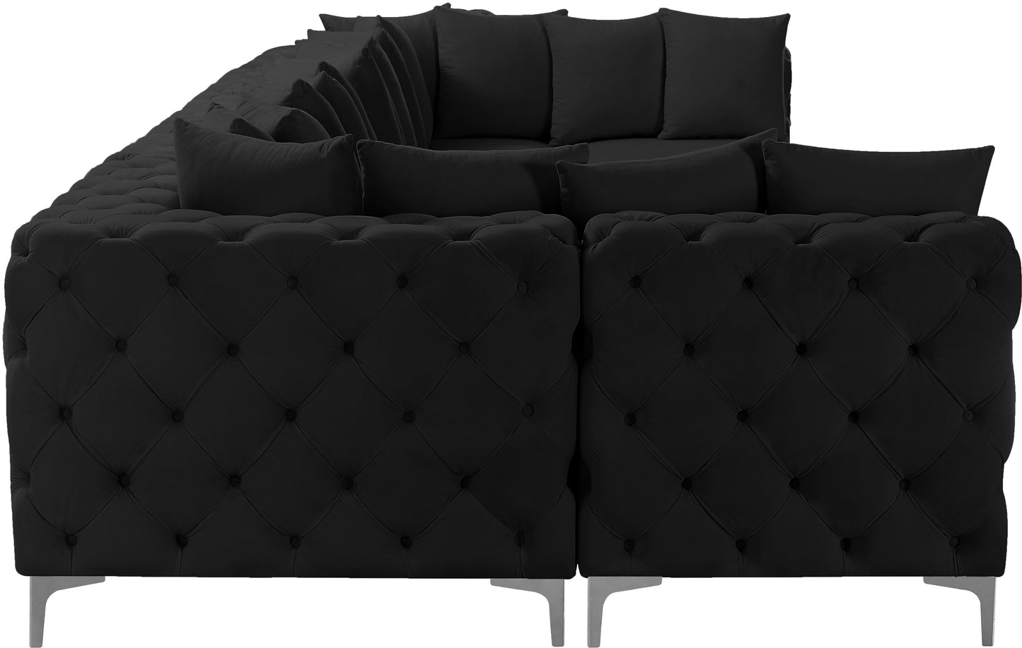 westmount black velvet modular sectional sec7a