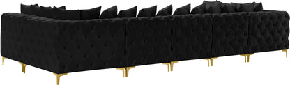 Westmount Black Velvet Modular Sectional Sec7A