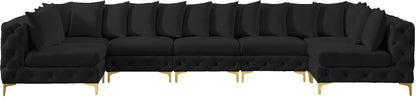 Westmount Black Velvet Modular Sectional Sec7A