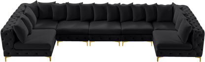 Westmount Black Velvet Modular Sectional Sec7A