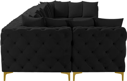 Westmount Black Velvet Modular Sectional Sec7A