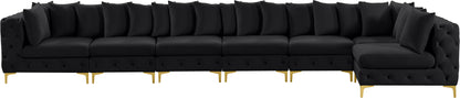 Westmount Black Velvet Modular Sectional Sec7B