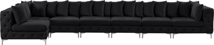 Westmount Black Velvet Modular Sectional Sec7B