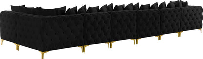 Westmount Black Velvet Modular Sectional Sec7B