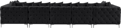 Westmount Black Velvet Modular Sectional Sec7C