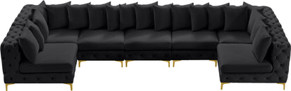 Westmount Black Velvet Modular Sectional Sec7C