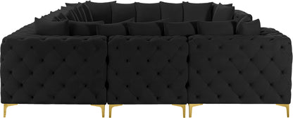 Westmount Black Velvet Modular Sectional Sec8A