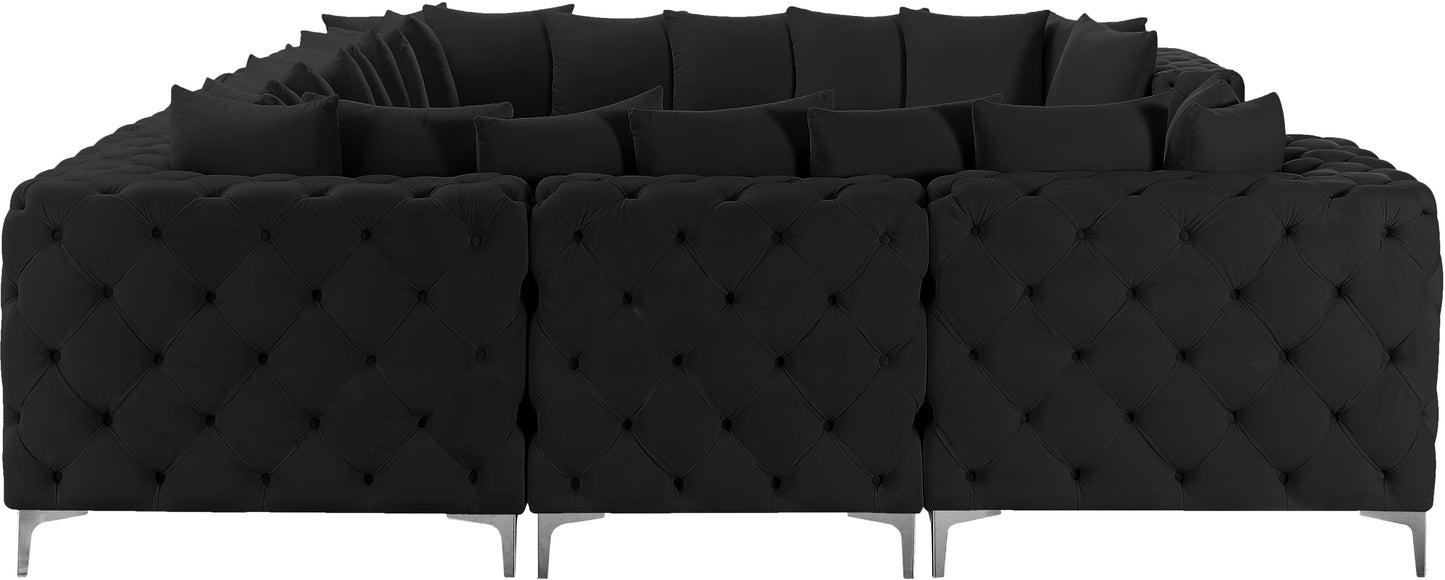 westmount black velvet modular sectional sec8a