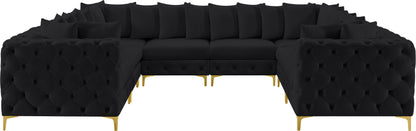 Westmount Black Velvet Modular Sectional Sec8A