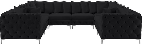 Westmount Black Velvet Modular Sectional Sec8A