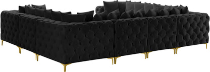 Westmount Black Velvet Modular Sectional Sec8A