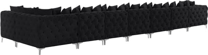 Westmount Black Velvet Modular Sectional Sec8B