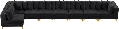 Westmount Black Velvet Modular Sectional Sec8B