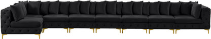 Westmount Black Velvet Modular Sectional Sec8B