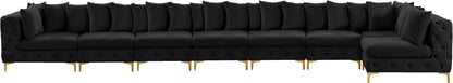 Westmount Black Velvet Modular Sectional Sec8B