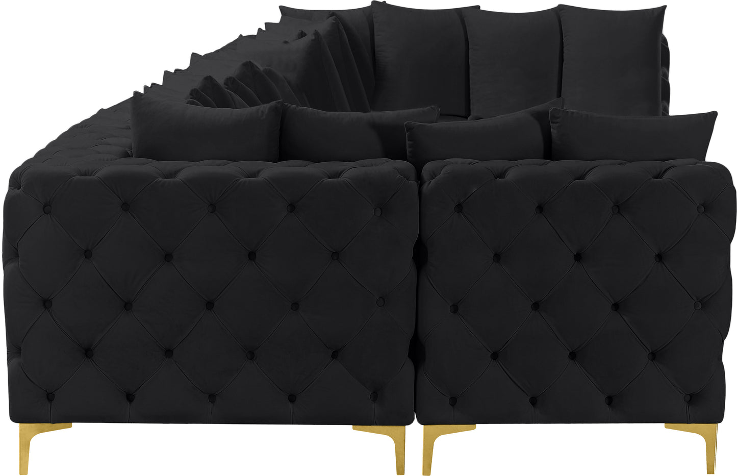 westmount black velvet modular sectional sec8c