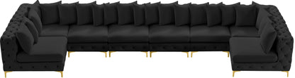 Westmount Black Velvet Modular Sectional Sec8C