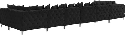 Westmount Black Velvet Modular Sectional Sec8C