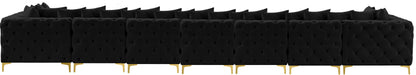 Westmount Black Velvet Modular Sectional Sec9A