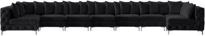 Westmount Black Velvet Modular Sectional Sec9A