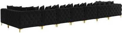 Westmount Black Velvet Modular Sectional Sec9A