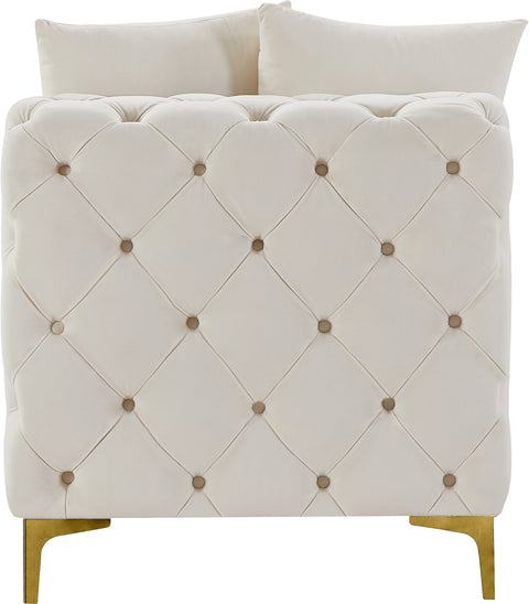 Westmount Cream Velvet Armless Chair Armless