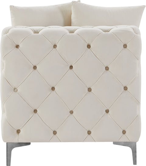 Westmount Cream Velvet Armless Chair Armless