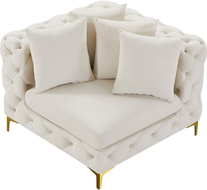 Westmount Cream Velvet Corner Chair Corner