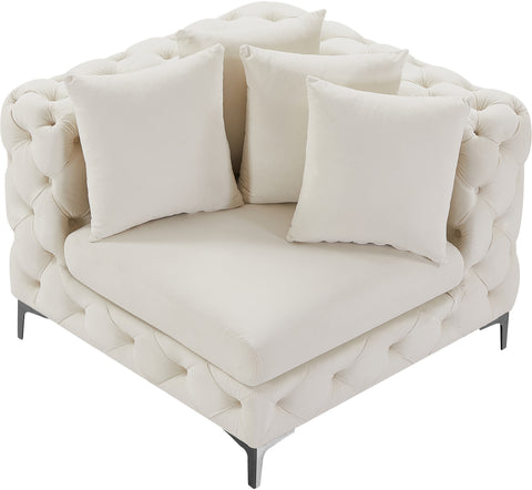 Westmount Cream Velvet Corner Chair Corner