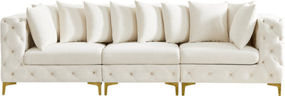 Westmount Cream Velvet Modular Sofa S108