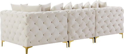 Westmount Cream Velvet Modular Sofa S108