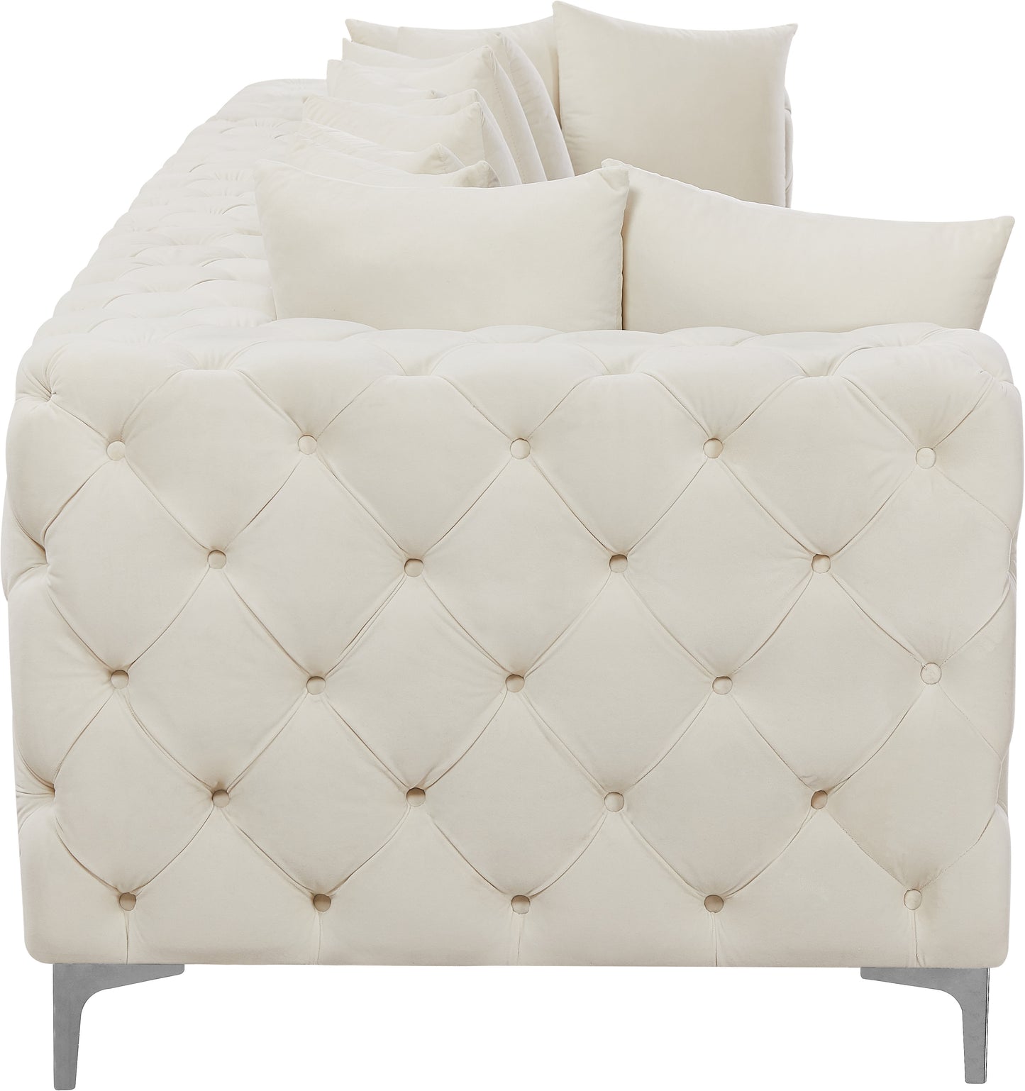 westmount cream velvet modular sofa s138