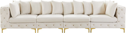 Westmount Cream Velvet Modular Sofa S138