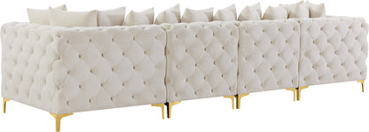 Westmount Cream Velvet Modular Sofa S138