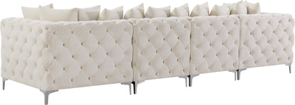 Westmount Cream Velvet Modular Sofa S138