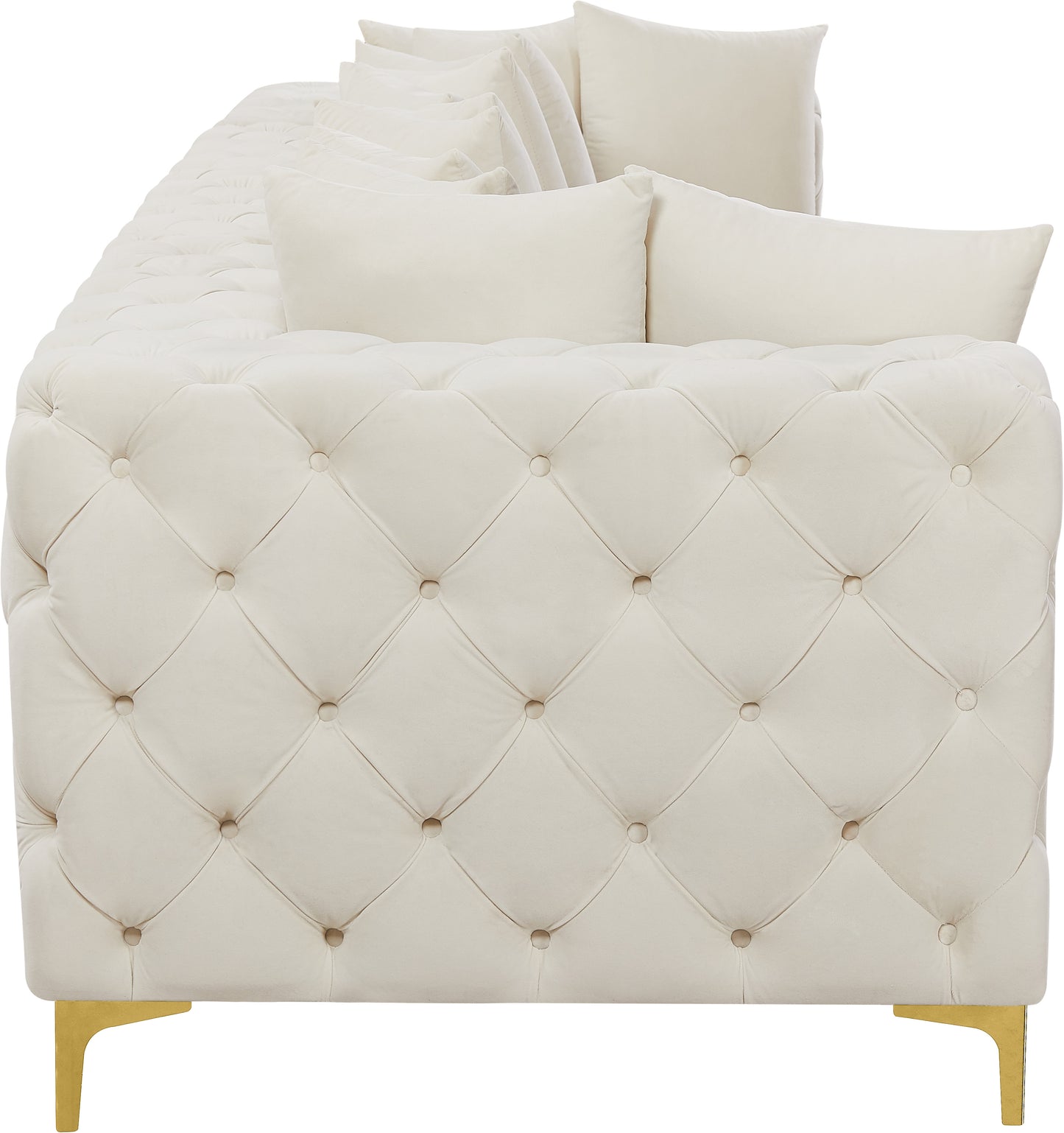 westmount cream velvet modular sofa s138