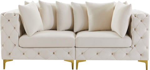 Westmount Cream Velvet Modular Sofa S78