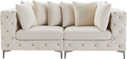 Westmount Cream Velvet Modular Sofa S78