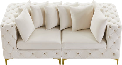 Westmount Cream Velvet Modular Sofa S78