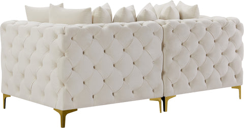 Westmount Cream Velvet Modular Sofa S78