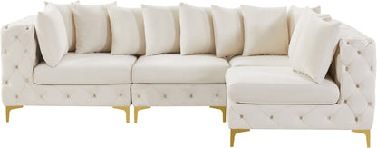 Westmount Cream Velvet Modular Sectional Sec4A