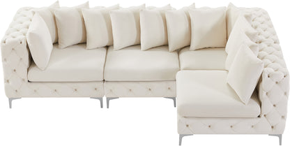 Westmount Cream Velvet Modular Sectional Sec4A