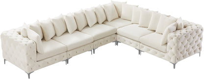 Westmount Cream Velvet Modular Sectional Sec6A