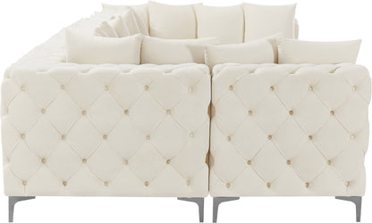 Westmount Cream Velvet Modular Sectional Sec6B